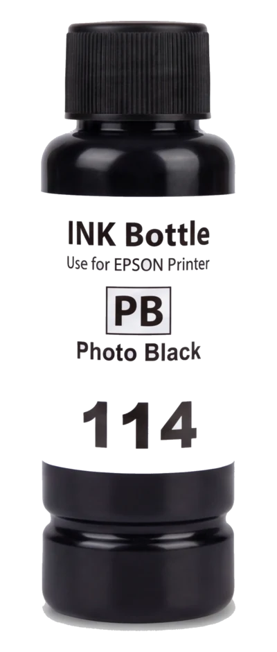Epson 114 inktfles foto zwart (huismerk)