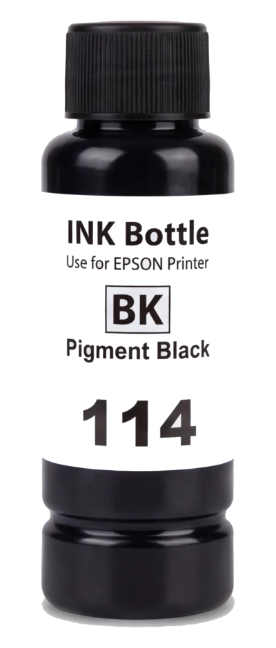 Epson 114 inktfles pigment zwart (huismerk)